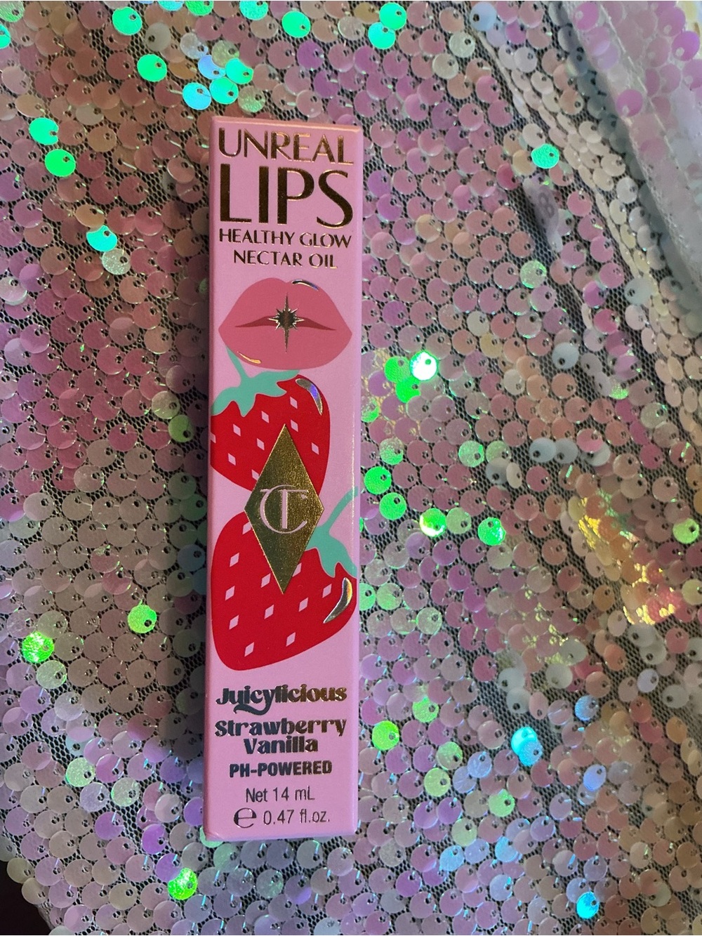 Charlotte tilbury UNREAL LIPS Juicylicious Strawberry Vanilla Lip Oil - Pink